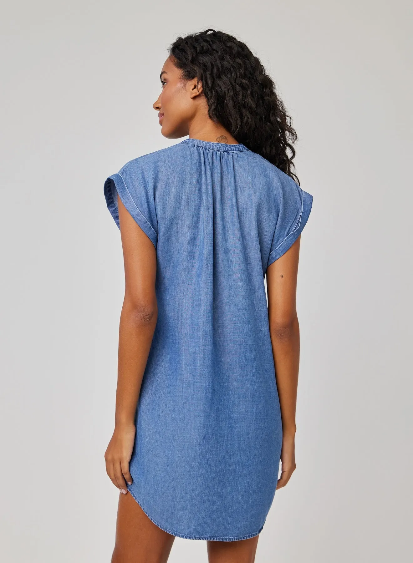 Cap Sleeve Henley Dress - Moonlit Haze Wash sold by Bella Dahl product image thumbnail 3