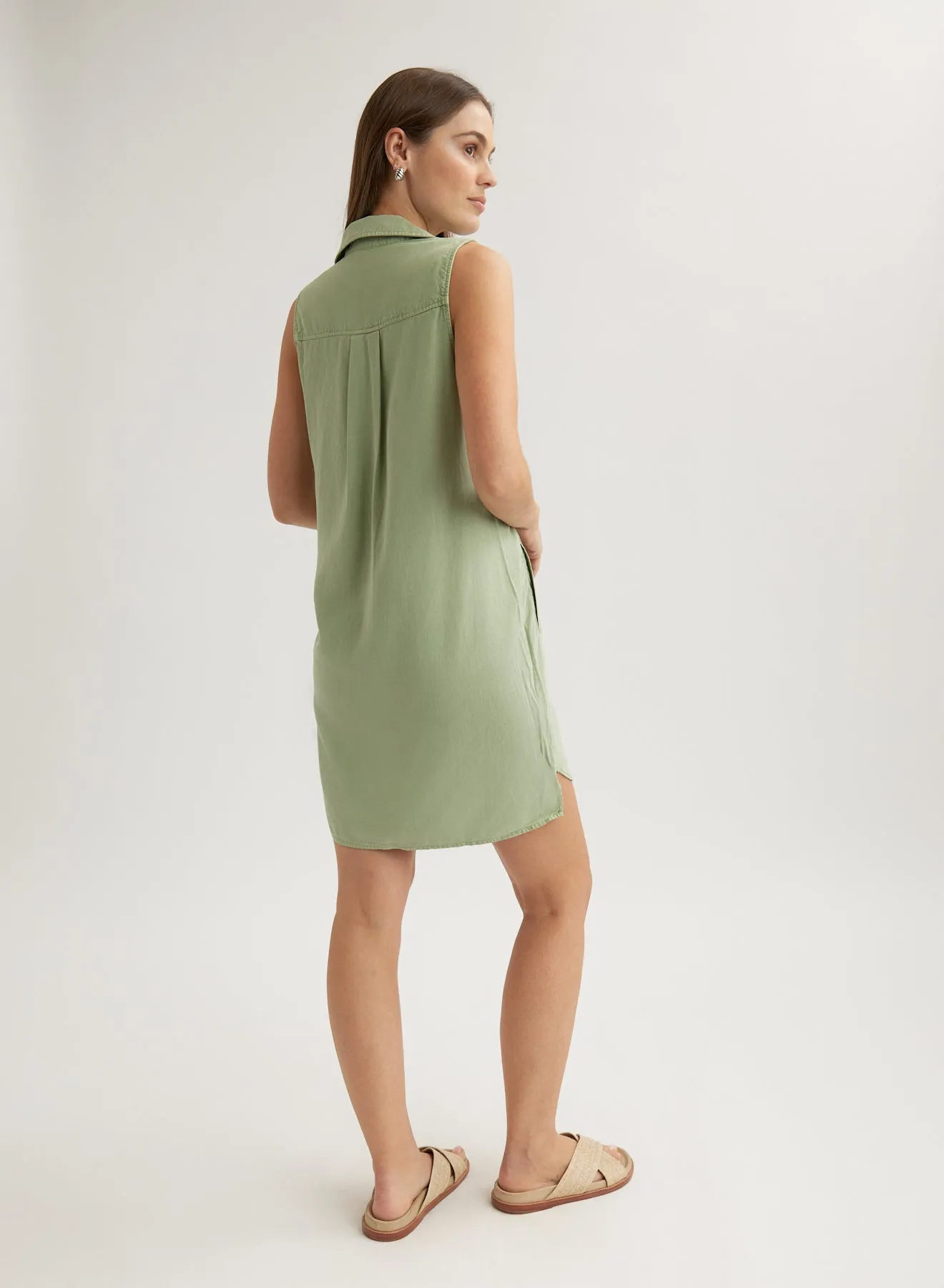 Sleeveless A Line Dress - Olive Grove sold by Bella Dahl product image thumbnail 2