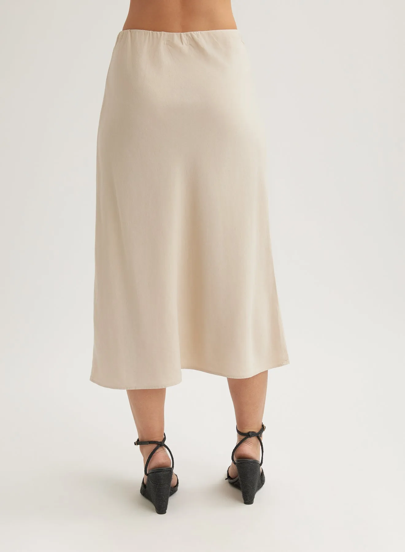 Bias Midi Skirt - Linen Sand sold by Bella Dahl product image thumbnail 4