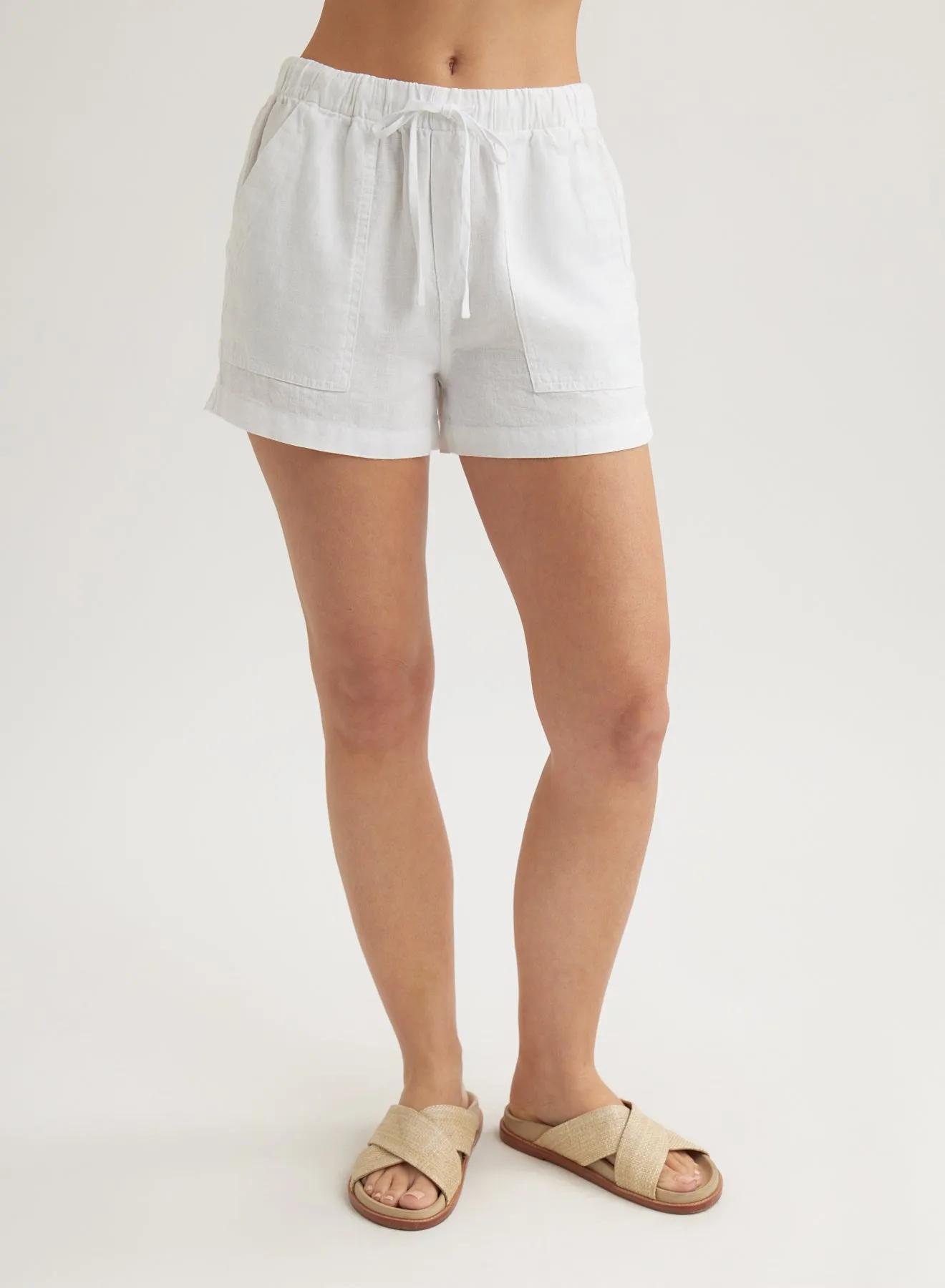 Linen Pocket Short - White sold by Bella Dahl