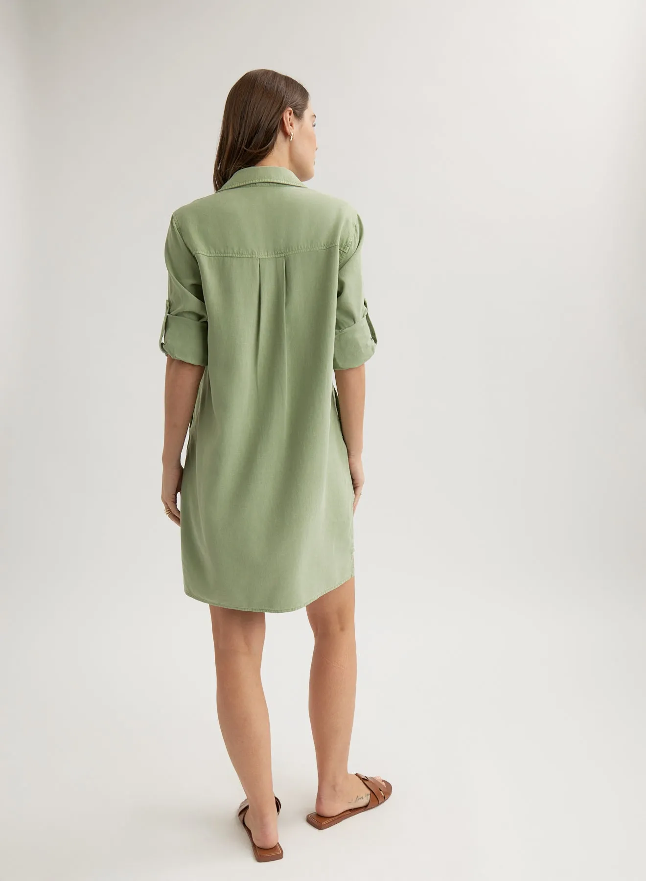 Long Sleeve A Line Shirt Dress - Olive Grove sold by Bella Dahl product image thumbnail 3