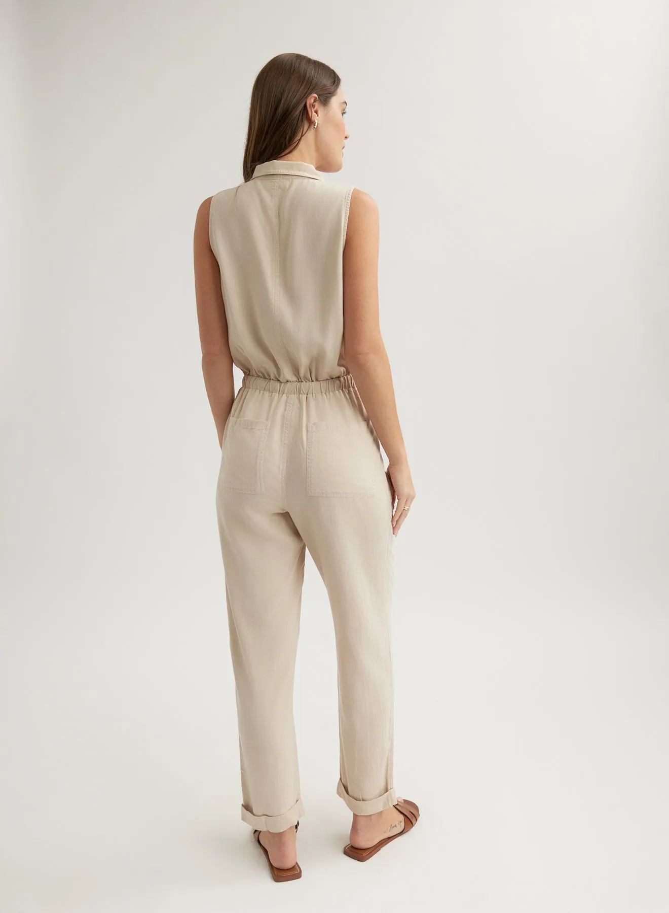 Pocket Jumpsuit - Linen Sand sold by Bella Dahl product image thumbnail 2