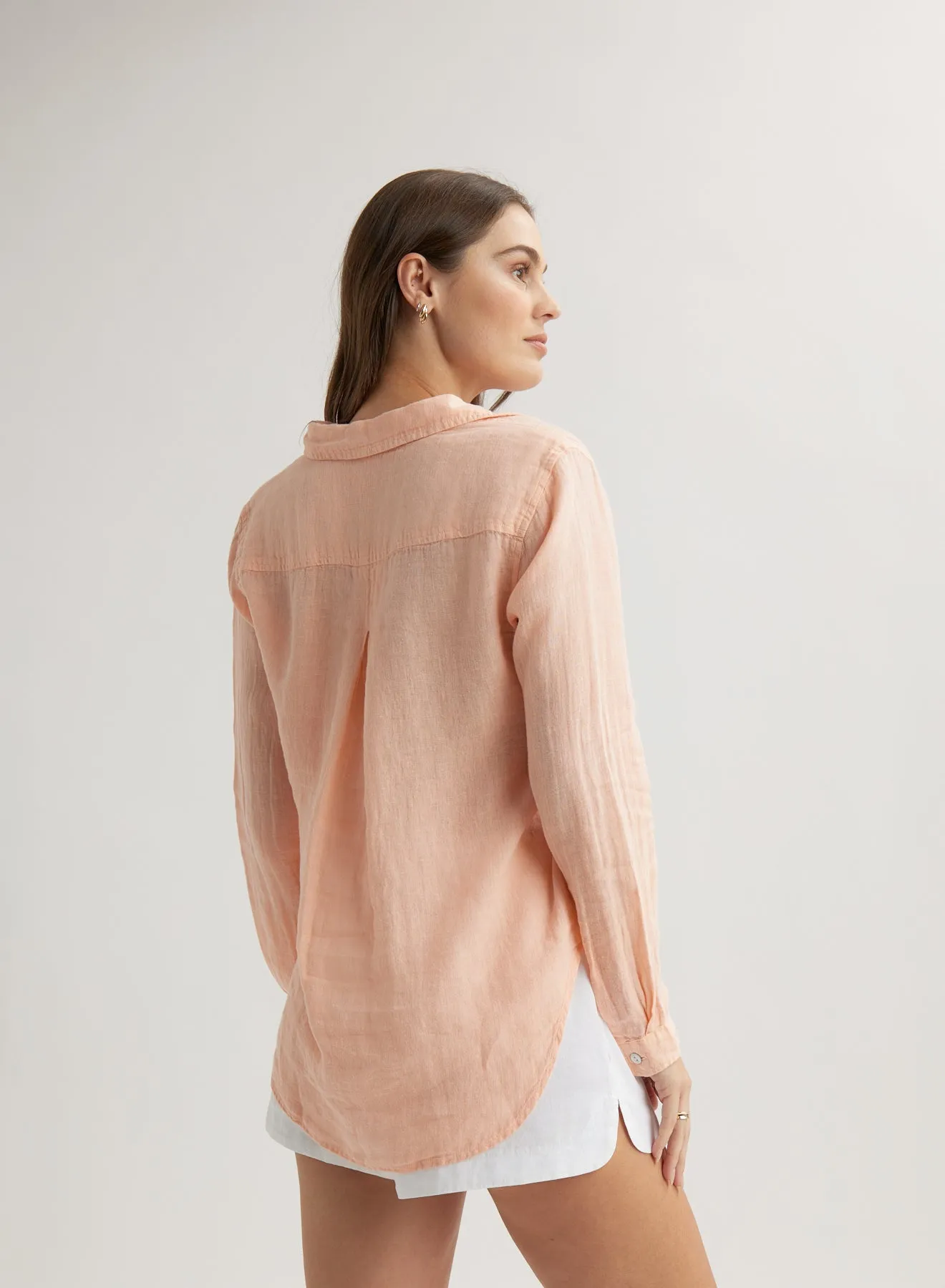 Pocket Button Down - Peach Fizz sold by Bella Dahl product image thumbnail 2