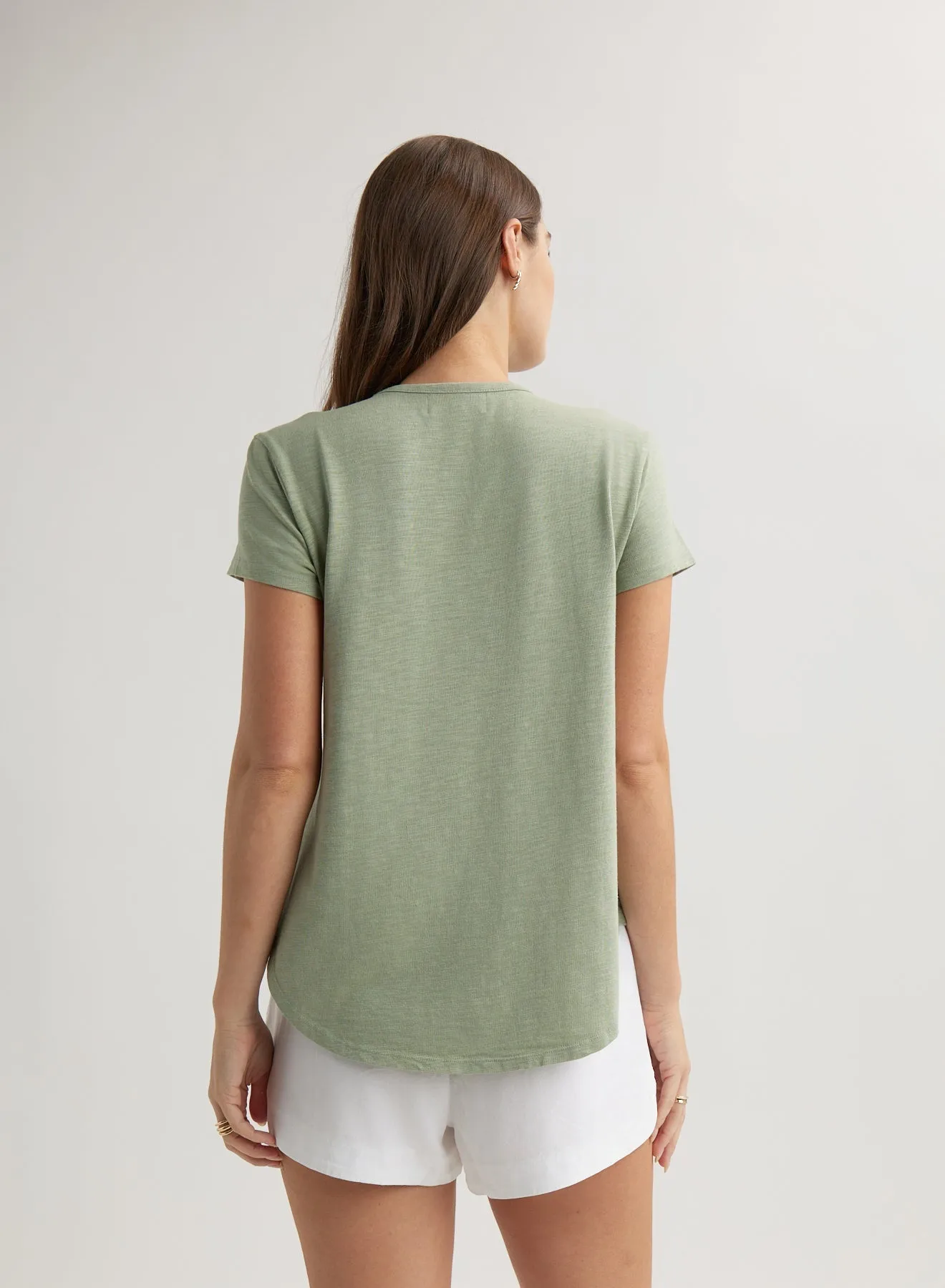 Short Sleeve Henley - Olive Grove sold by Bella Dahl product image thumbnail 2