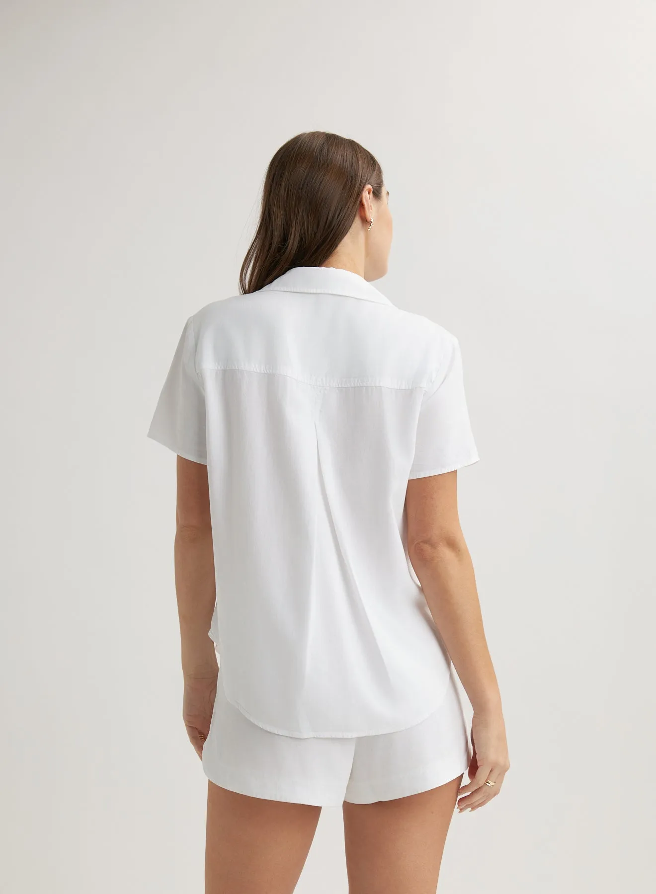 Short Sleeve Pocket Button Down - White sold by Bella Dahl product image thumbnail 3