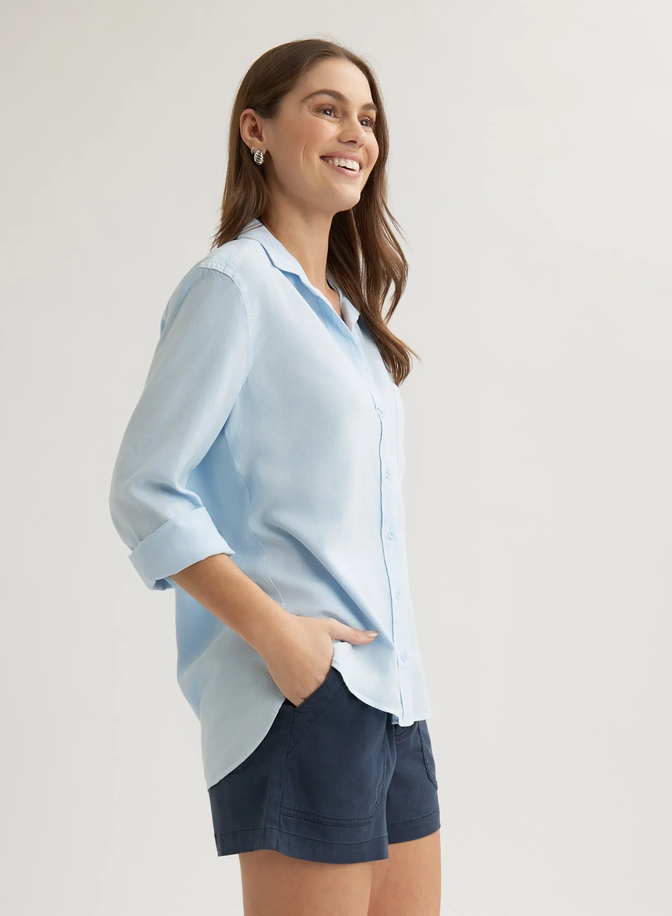 Shirt Tail Button Down - Clear Water sold by Bella Dahl product image thumbnail 2
