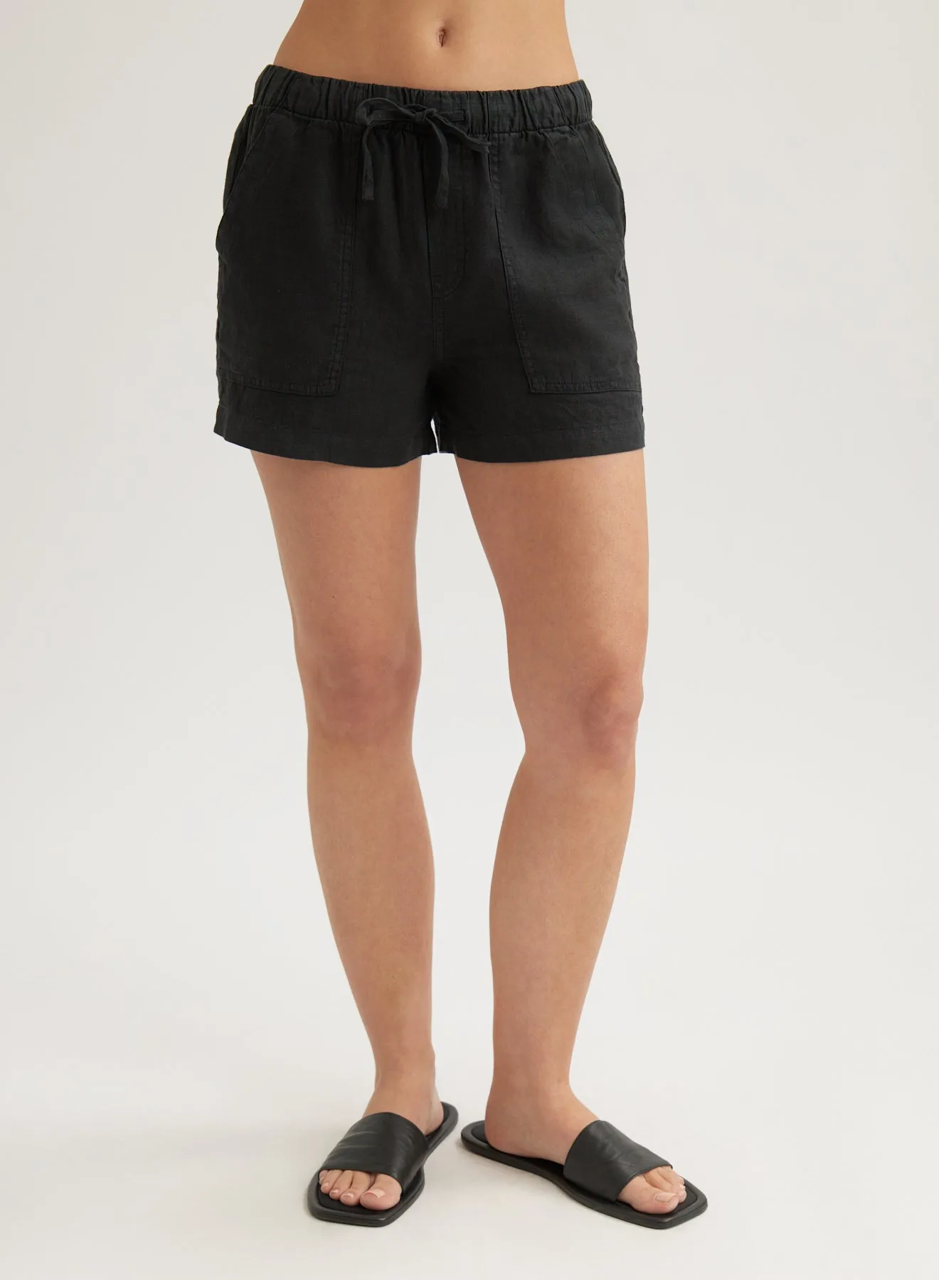 Linen Pocket Short - Black sold by Bella Dahl product image thumbnail 2