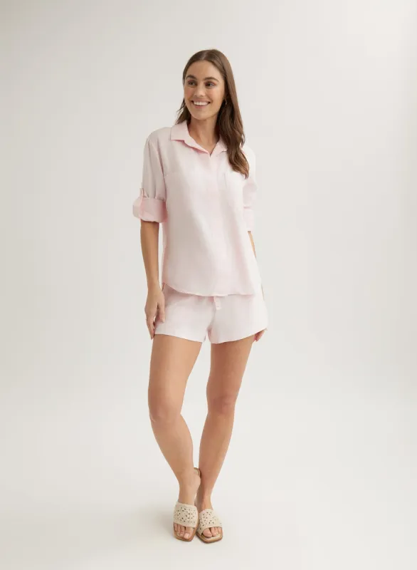 Split Back Button Down - Petal Pink sold by Bella Dahl