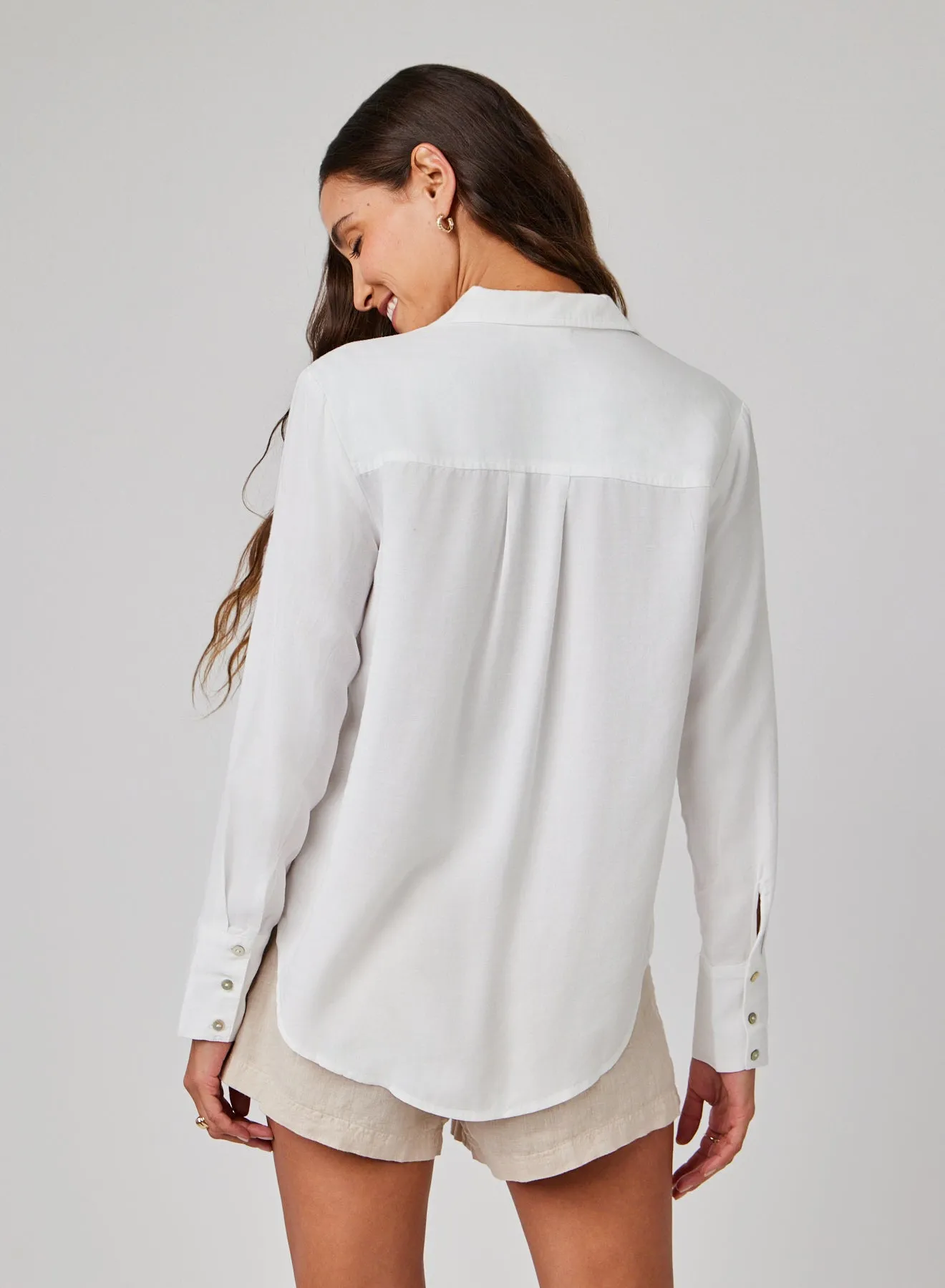 Pintuck Button Down - White sold by Bella Dahl product image thumbnail 2