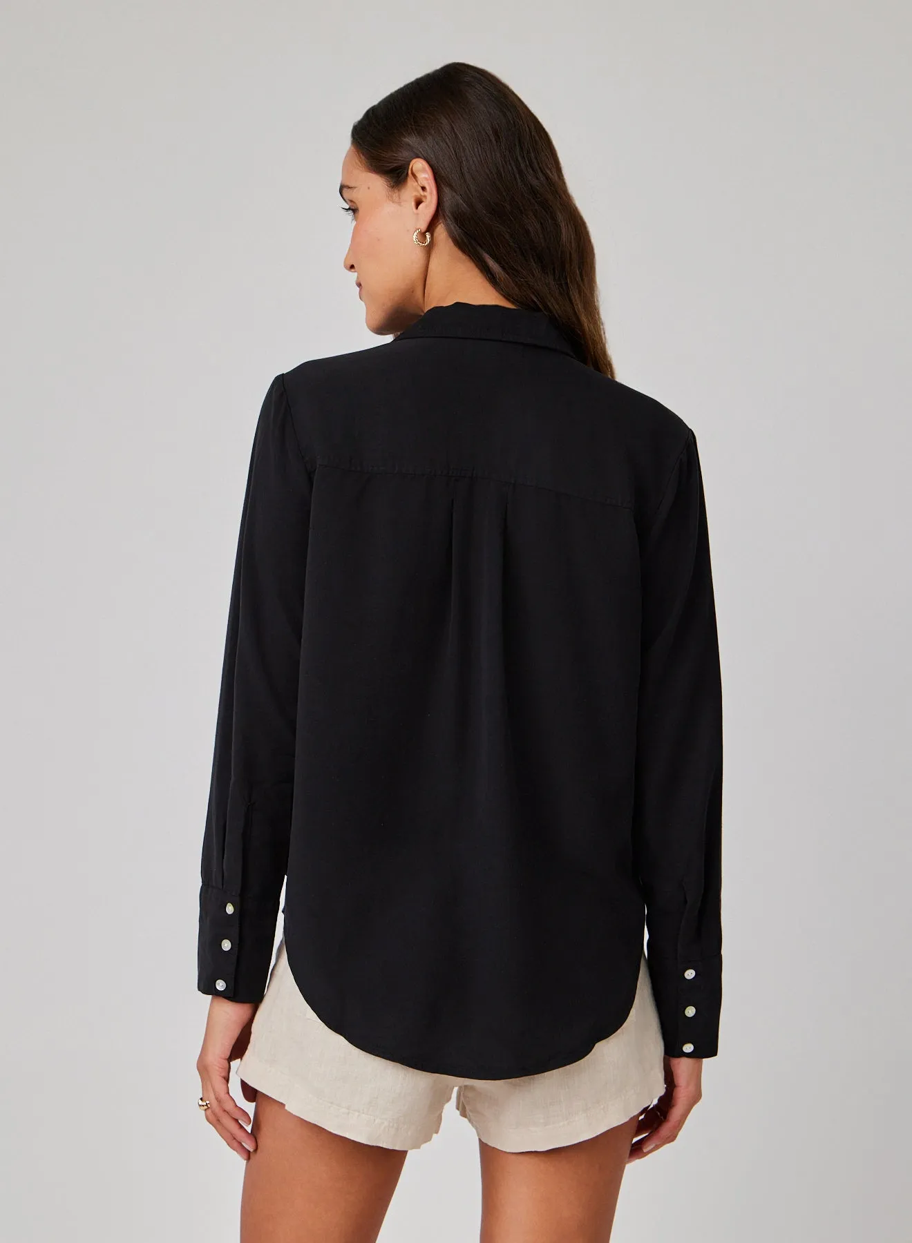 Pintuck Button Down - Black sold by Bella Dahl product image thumbnail 2