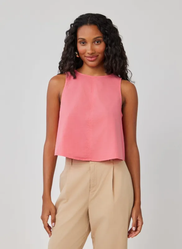Sleeveless Button Back Top - Hibiscus Pink sold by Bella Dahl