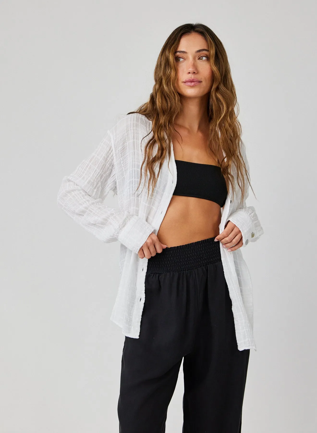Boyfriend Button Down - White sold by Bella Dahl product image thumbnail 2