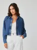 Oversized Cropped Shacket - Horizon Wash sold by Bella Dahl