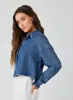 Oversized Cropped Shacket - Horizon Wash sold by Bella Dahl