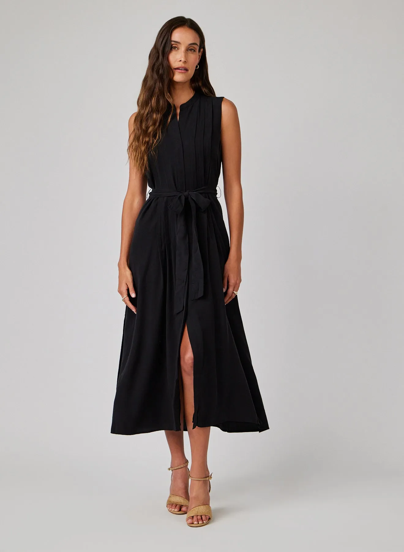 Pintuck Maxi Dress - Black sold by Bella Dahl
