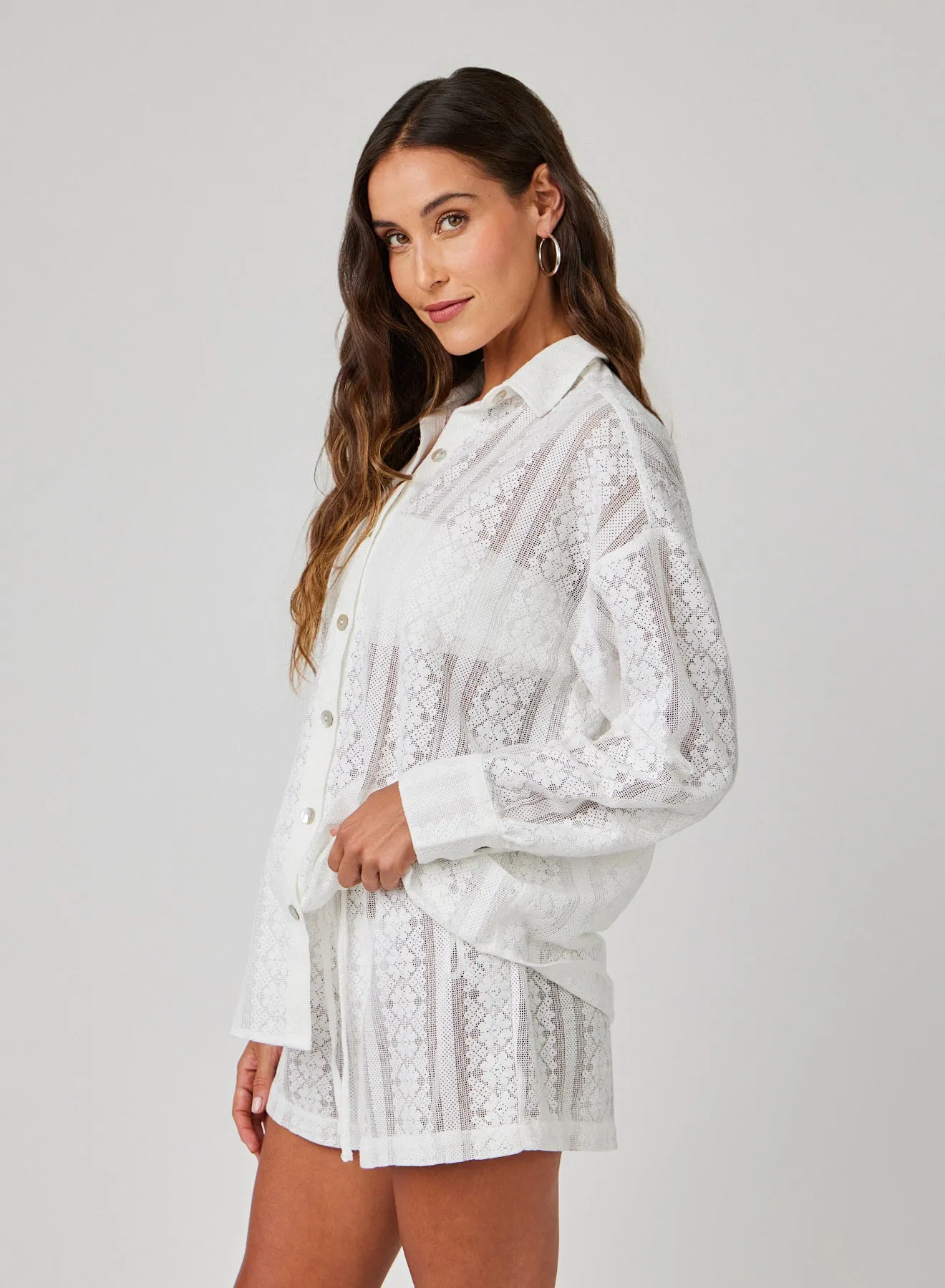 Oversize Clean Shirt - Off White sold by Bella Dahl product image thumbnail 2
