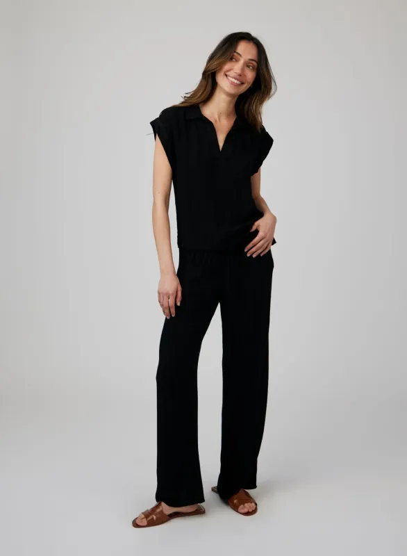 Wide Leg Pant - Black sold by Bella Dahl