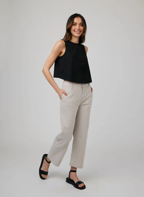 Saige Wide Leg Crop - Coastal Stone sold by Bella Dahl