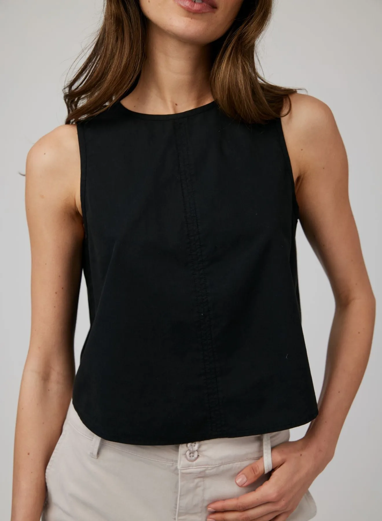 Sleeveless Button Back Top - Black sold by Bella Dahl product image thumbnail 4