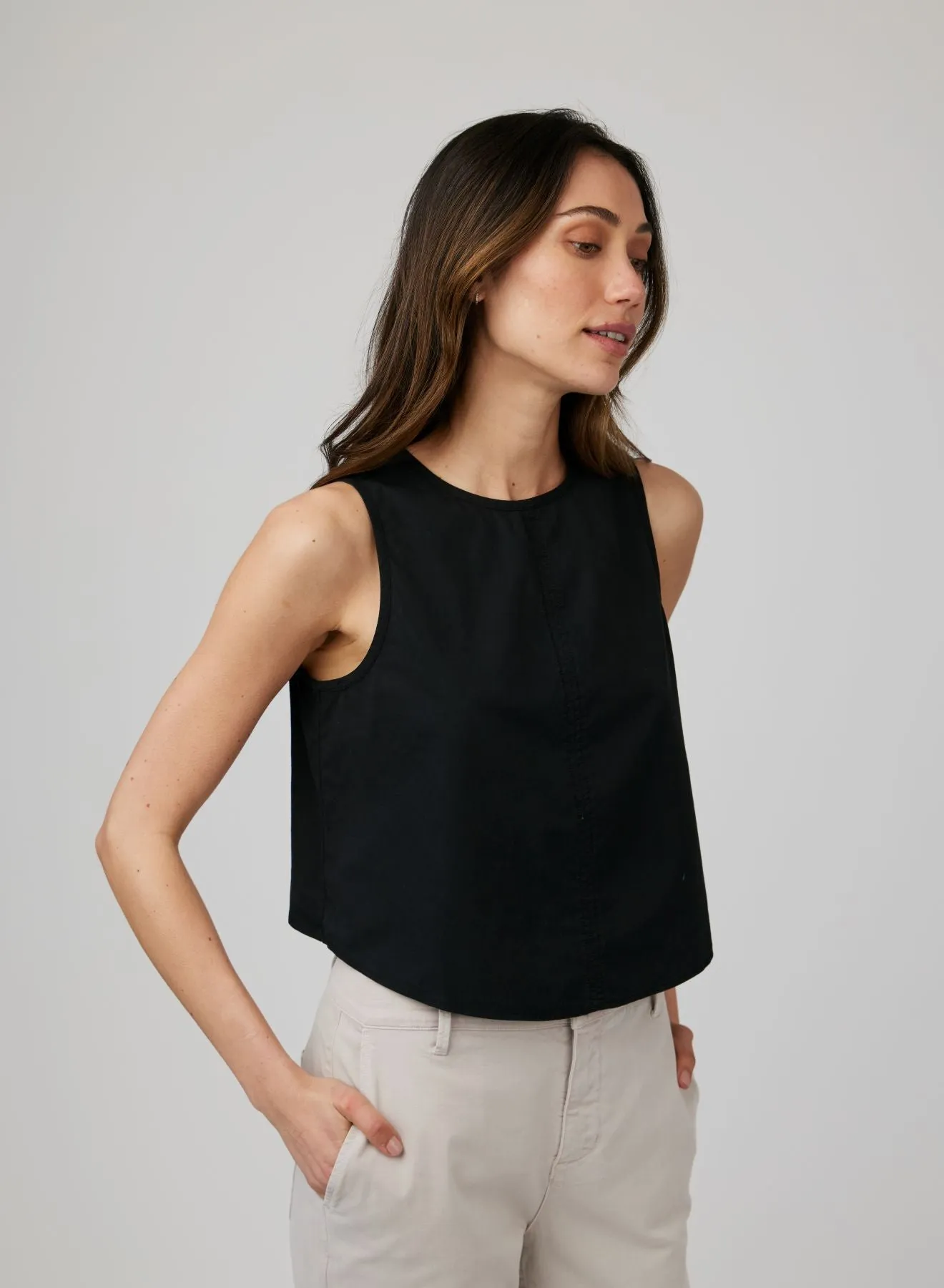 Sleeveless Button Back Top - Black sold by Bella Dahl product image thumbnail 3