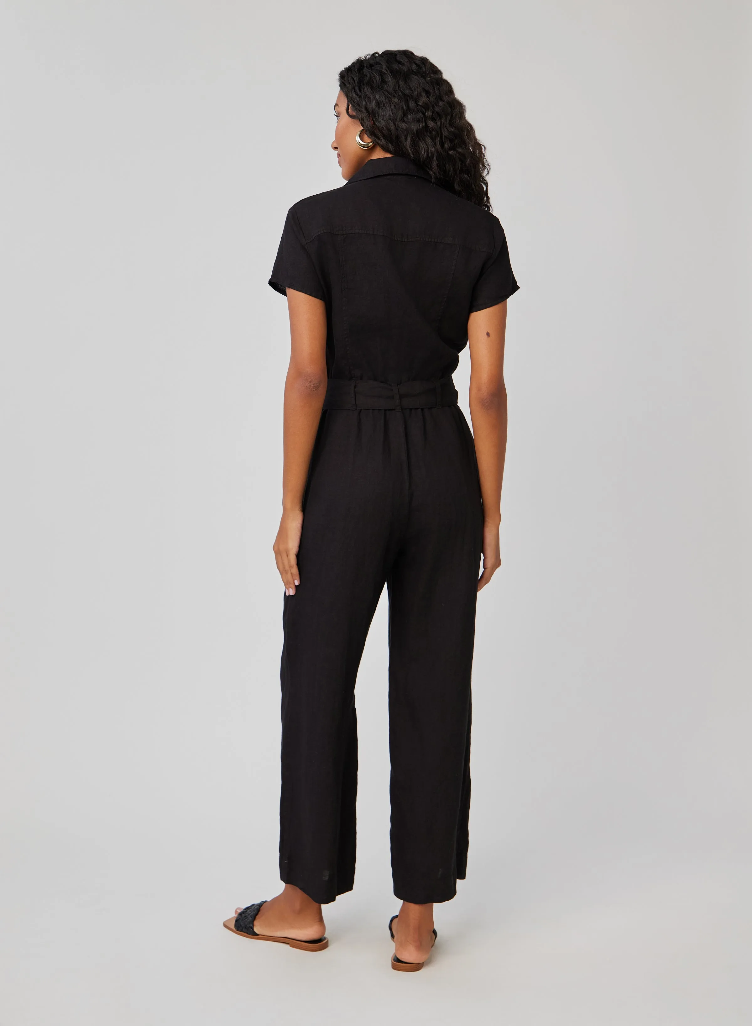 Linen Seamed Jumpsuit - Black sold by Bella Dahl product image thumbnail 3