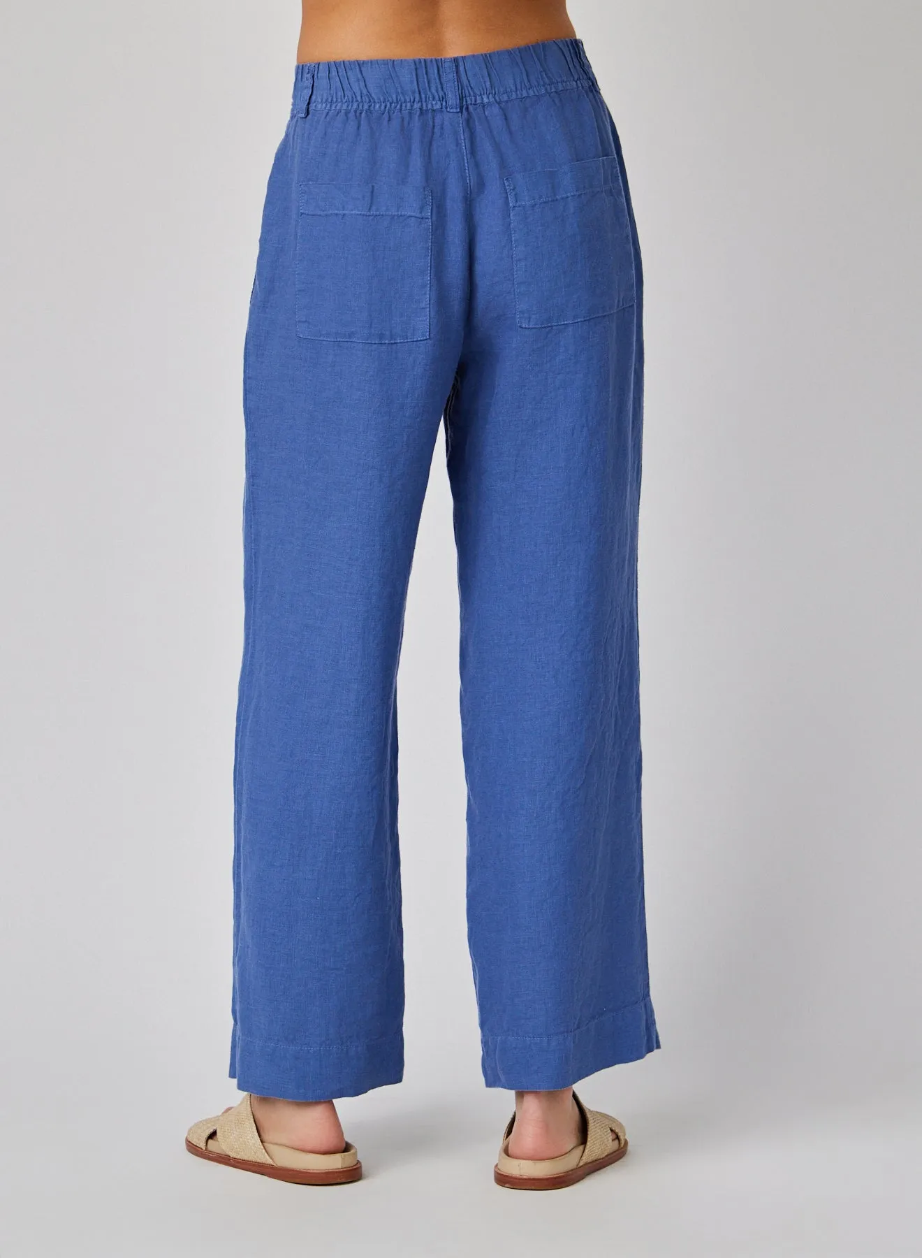 Linen Pleated Wide Leg Ankle Pant - Antique Indigo sold by Bella Dahl product image thumbnail 4