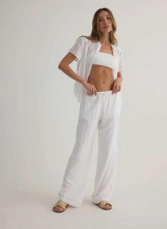 Wide Leg Pant - White sold by Bella Dahl