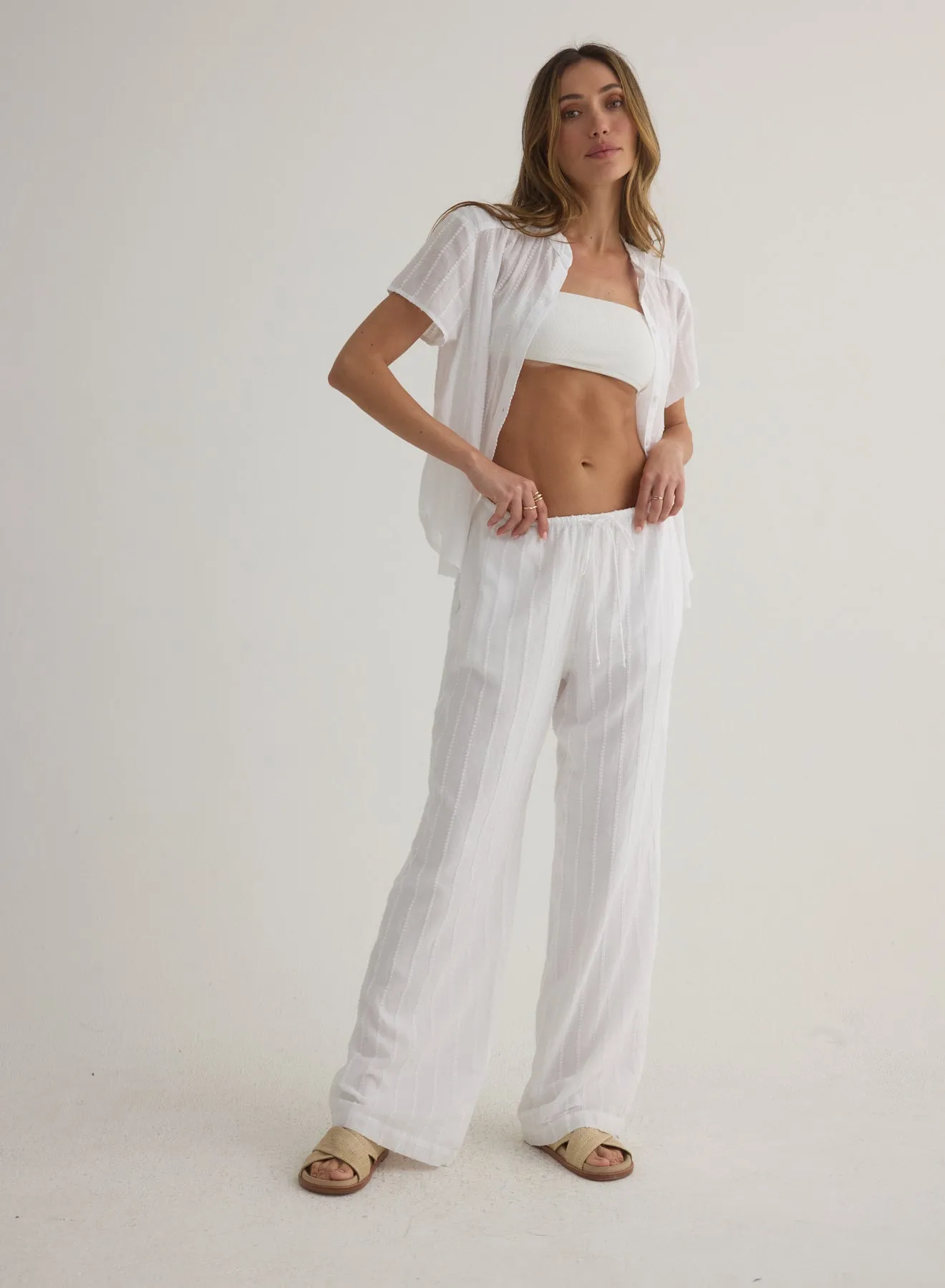 Wide Leg Pant - White sold by Bella Dahl