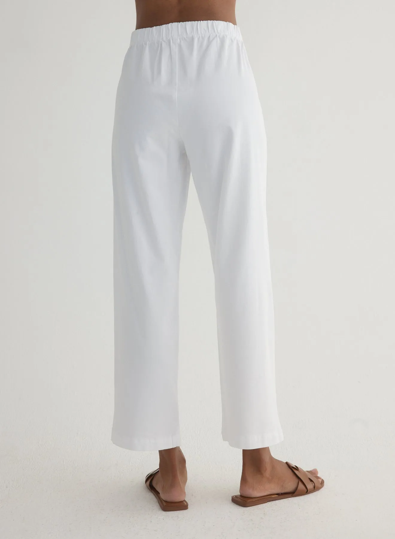Catalina Clean Front Wide Leg Crop - White sold by Bella Dahl product image thumbnail 4