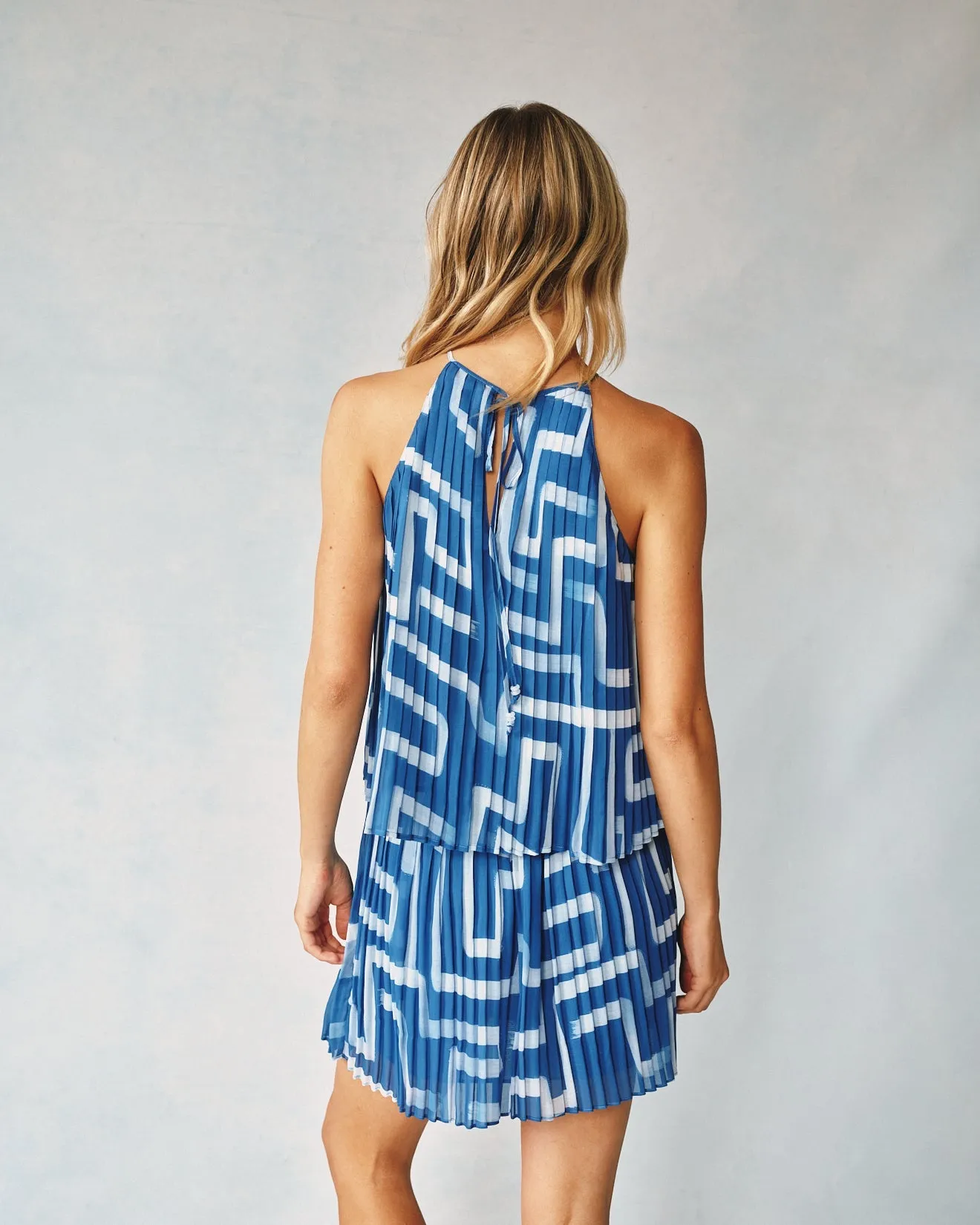 Pleated Halter Top - Coastal Line Print sold by Bella Dahl product image thumbnail 5