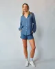 Linen Boyfriend Button Down - Antique Indigo sold by Bella Dahl