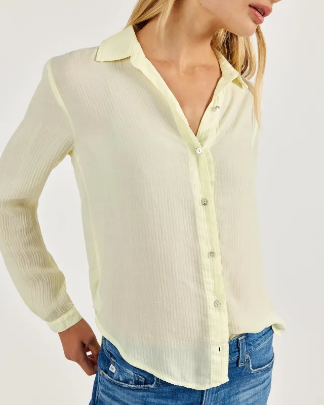 Clean Front Button Down - Capri Lemon sold by Bella Dahl