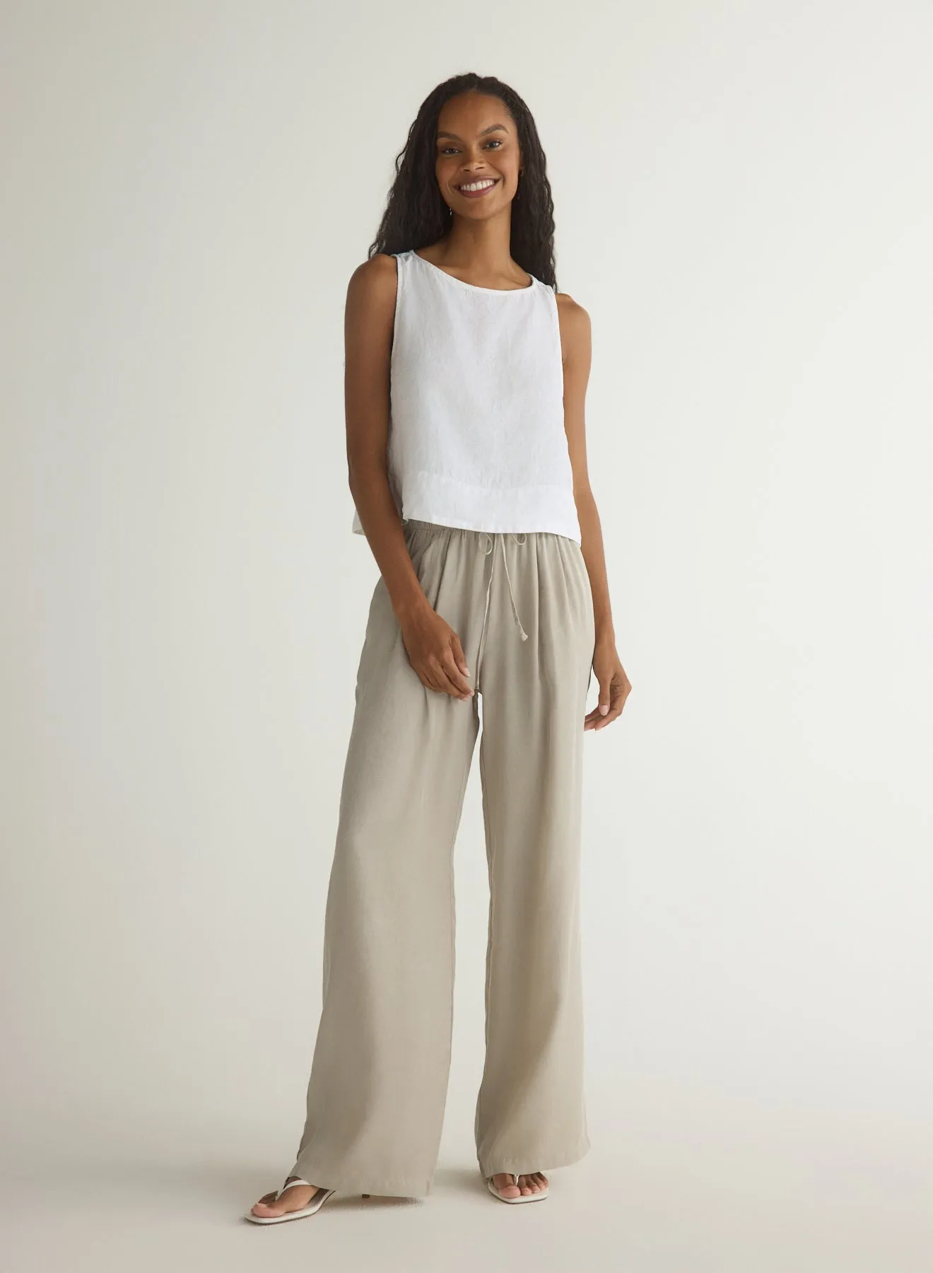 Wide Leg Pleated Pant - Foggy Coast sold by Bella Dahl product image thumbnail 2