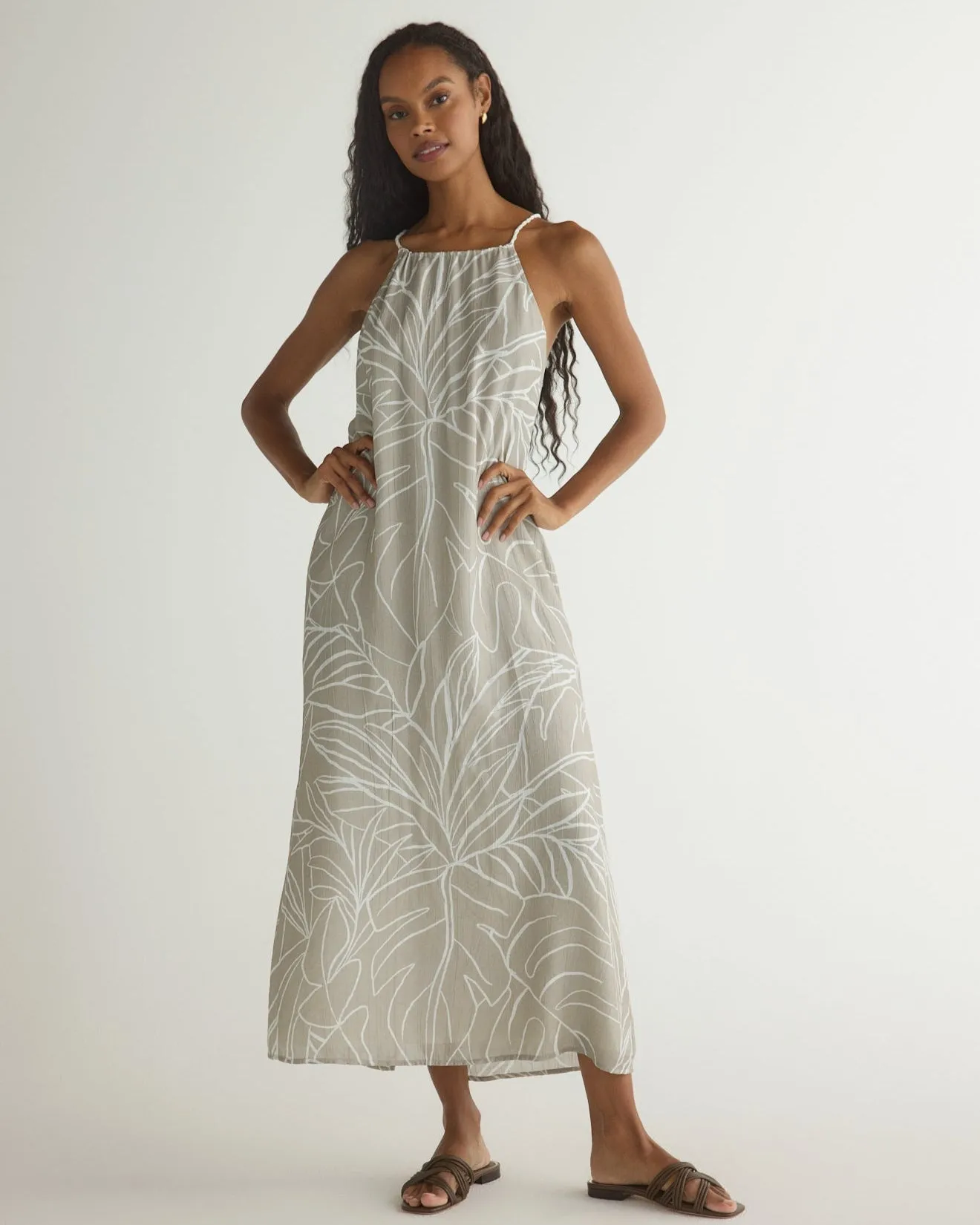 Maxi Halter Dress - Tropical Print sold by Bella Dahl