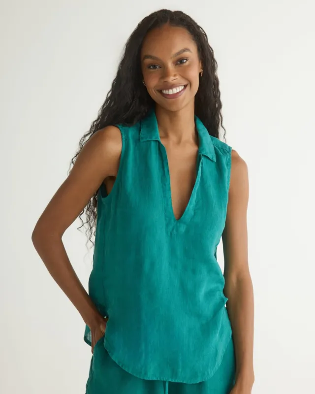 Sleeveless Pullover - Teal Green sold by Bella Dahl