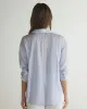 Oversized Split Back Button Down - Provence Peri Stripe sold by Bella Dahl