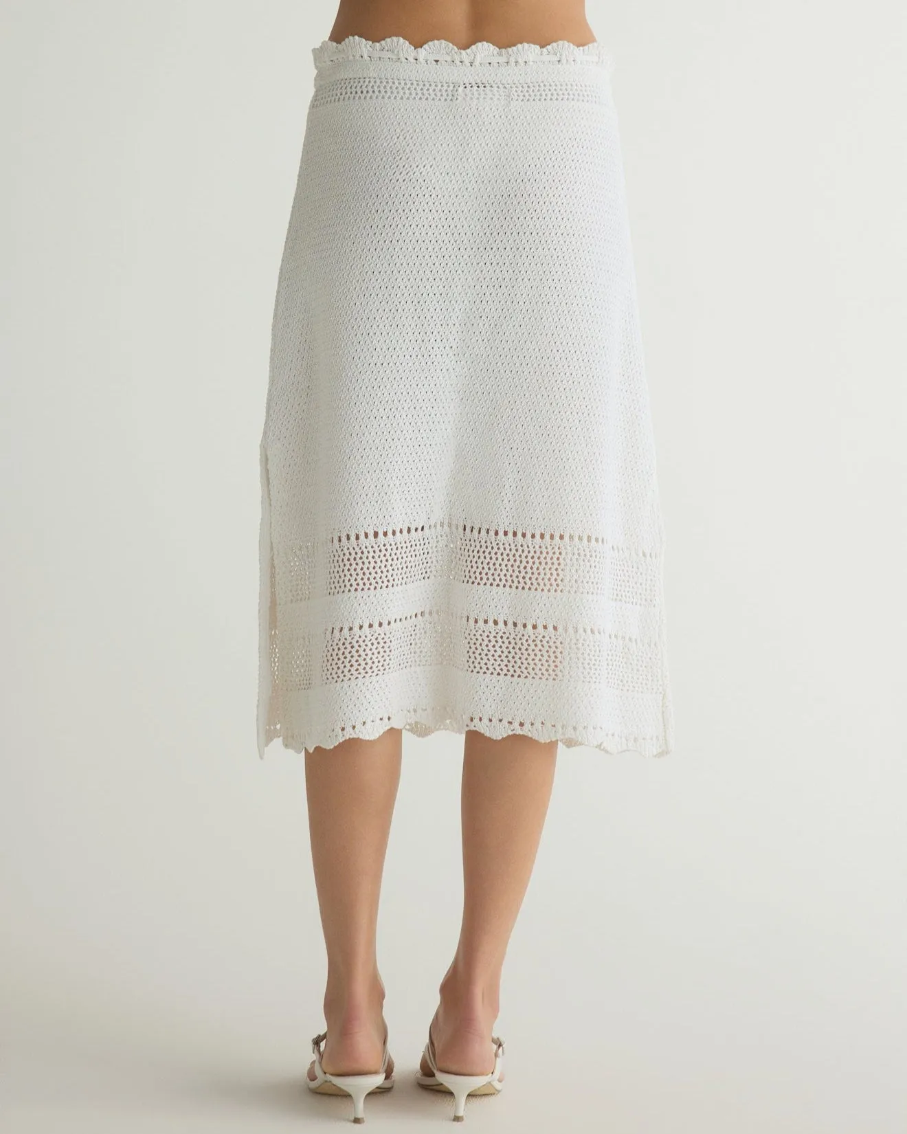 Crochet Midi Skirt - White sold by Bella Dahl product image thumbnail 3