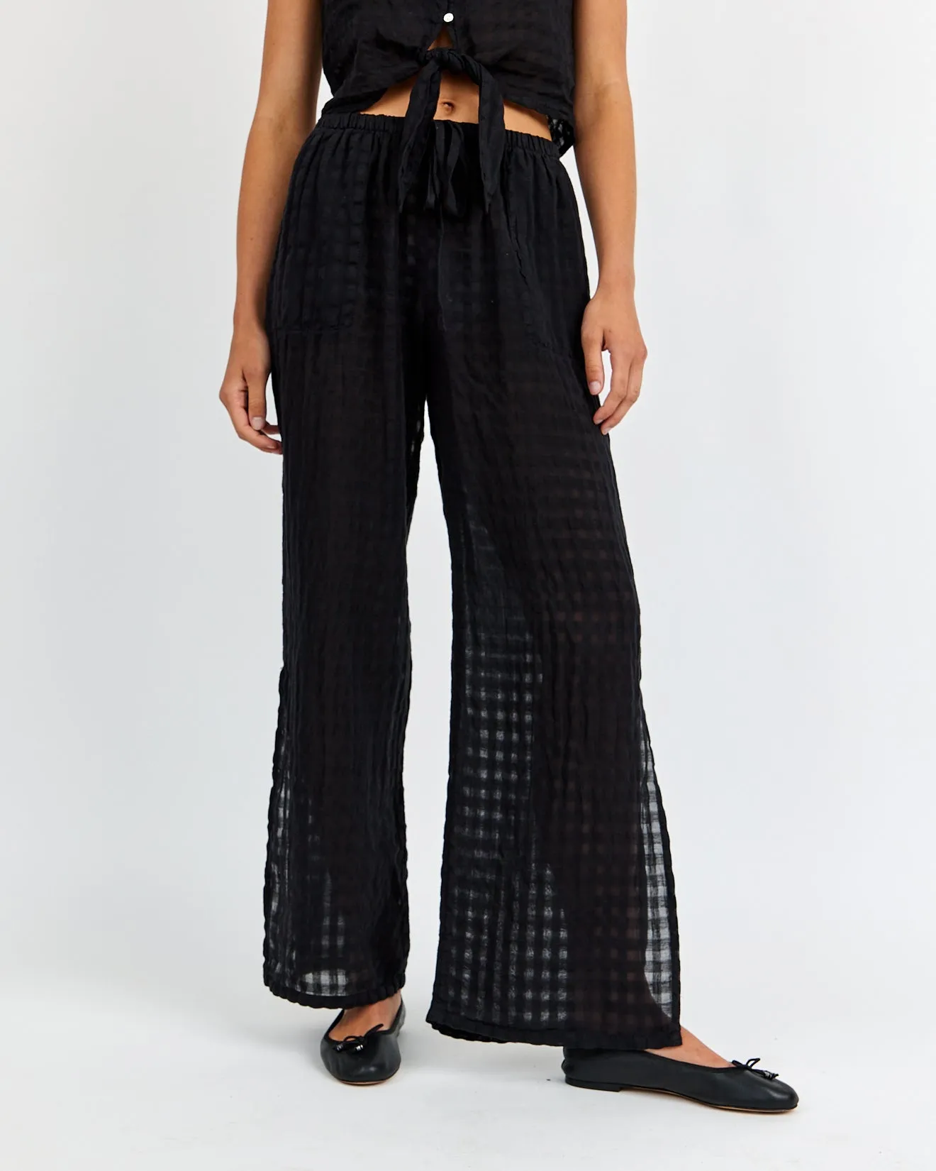 Side Slit Beach Pant - Black sold by Bella Dahl product image thumbnail 2