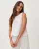 Eyelet Embroidered Tank - White sold by Bella Dahl