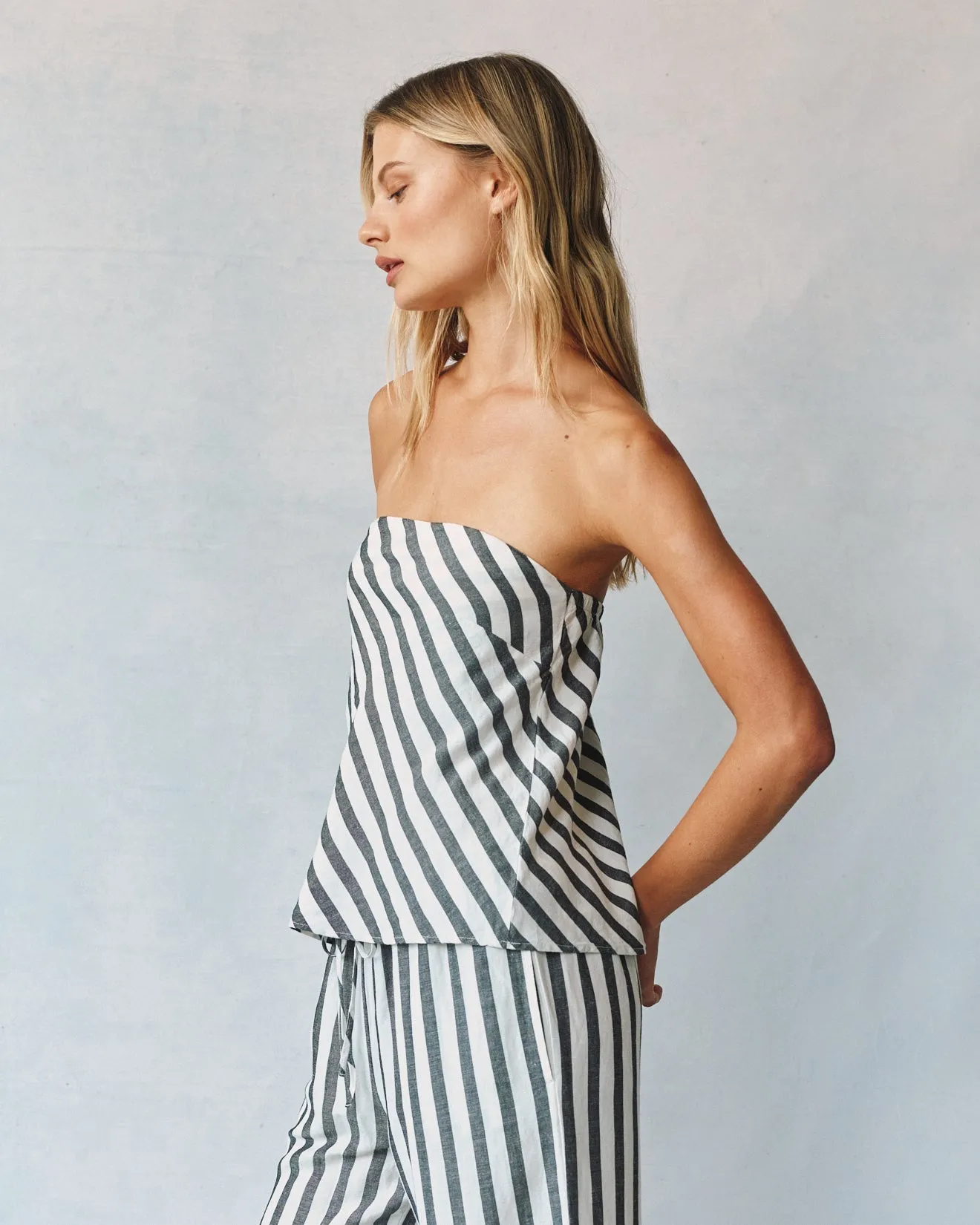 Bias Strapless Top - Saint Tropez Stripe sold by Bella Dahl product image thumbnail 3