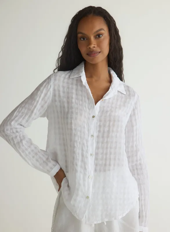 Clean Front Button Down - White made by Bella Dahl