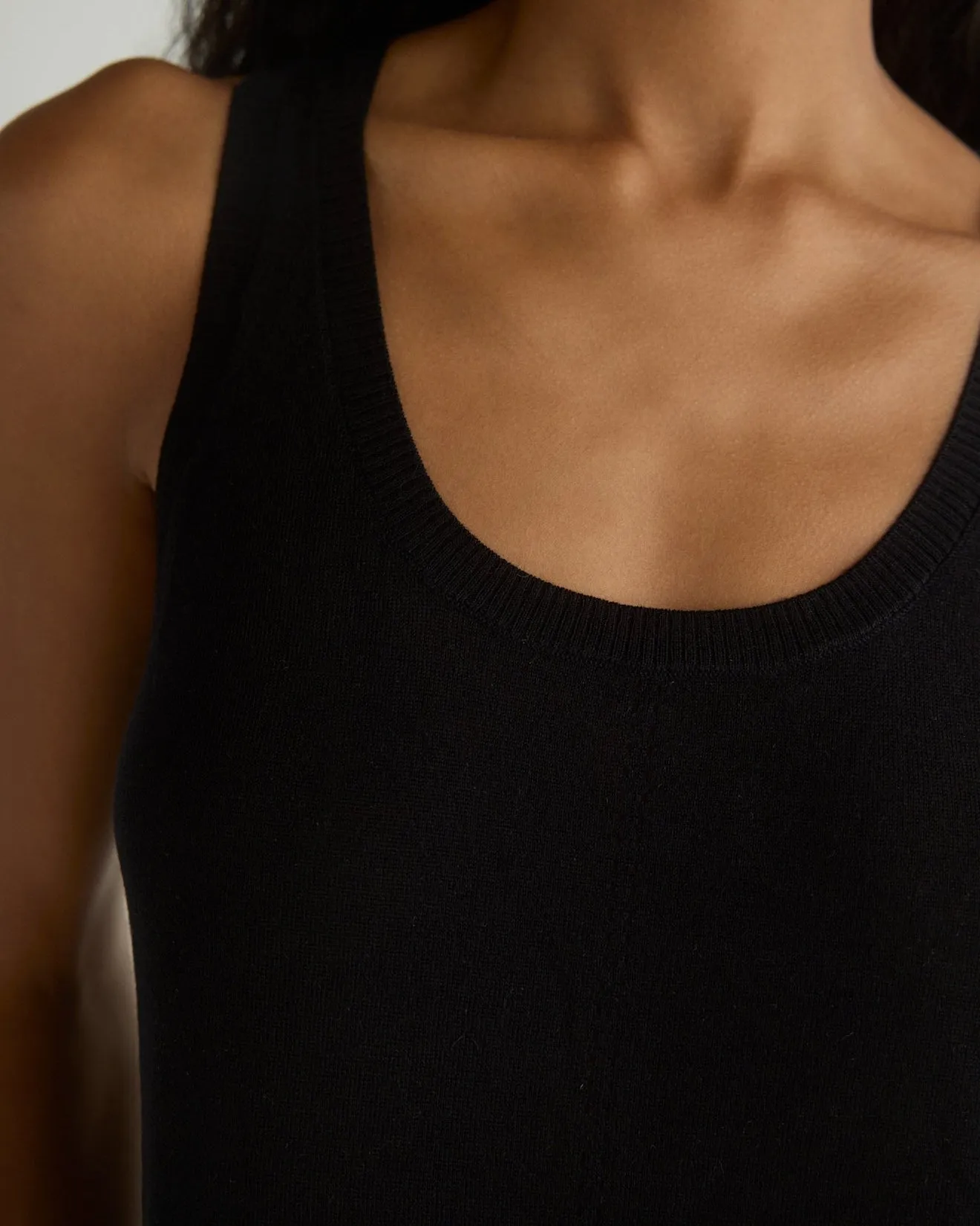 Sleeveless Scoop Neck Knit Top - Black sold by Bella Dahl product image thumbnail 4