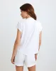 Short Sleeve Placket Pullover - White sold by Bella Dahl