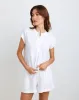 Short Sleeve Placket Pullover - White sold by Bella Dahl