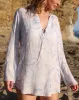 Tie Front Tunic - Waves Floral Print sold by Bella Dahl