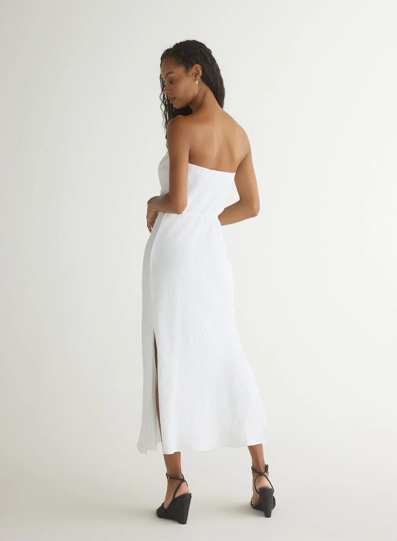 Strapless Bias Maxi Dress - White sold by Bella Dahl product image thumbnail 4