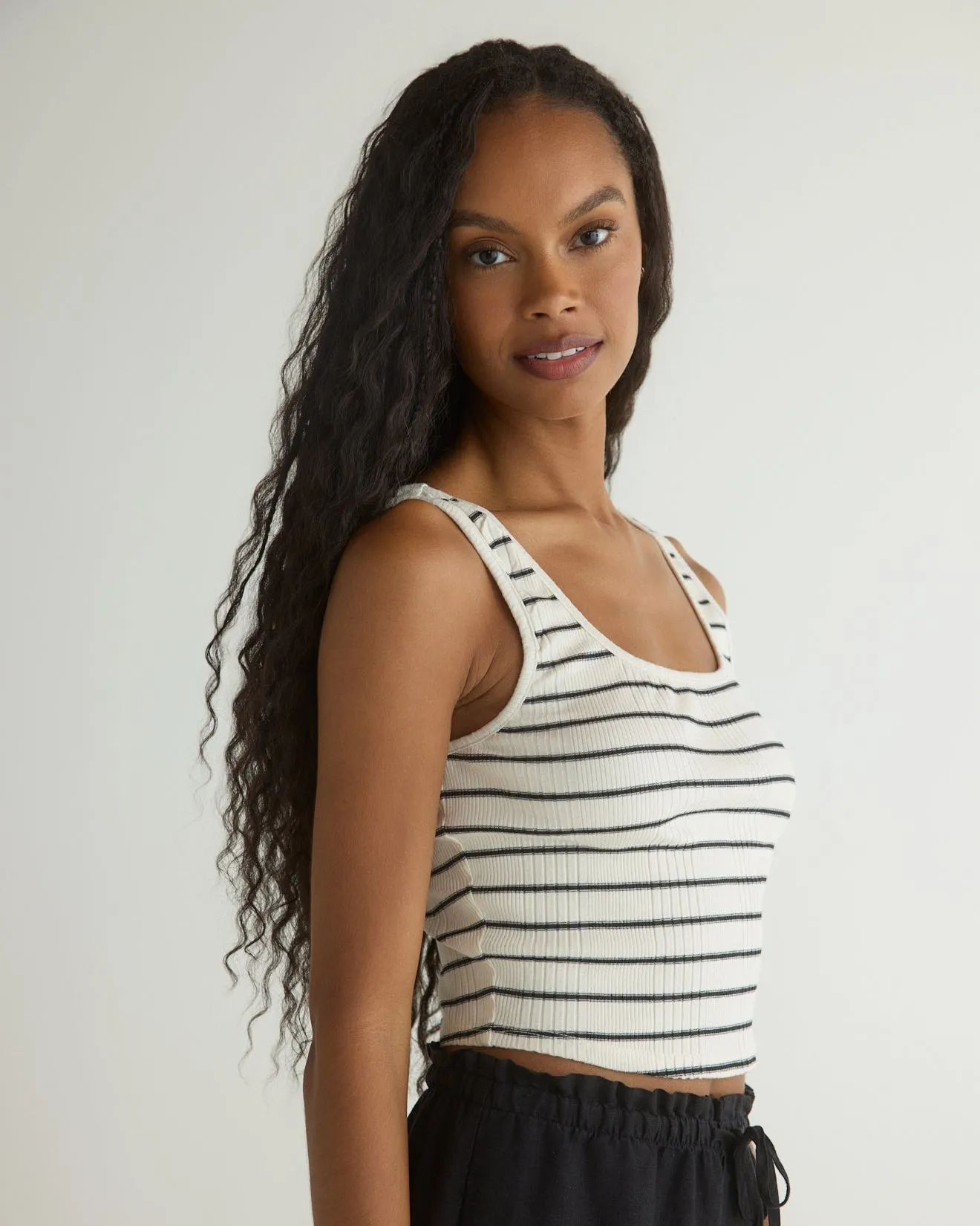 Sleeveless Square Neck Top - Cannes Stripe sold by Bella Dahl product image thumbnail 2