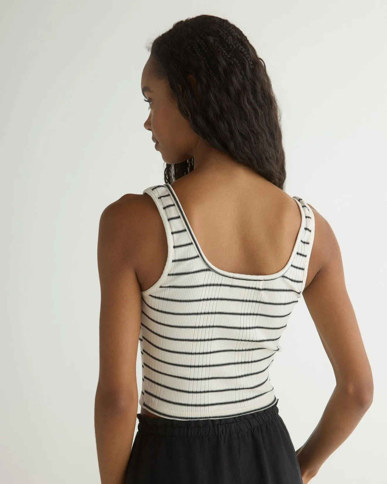 Sleeveless Square Neck Top - Cannes Stripe sold by Bella Dahl product image thumbnail 3
