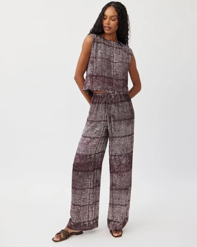 Wide Leg W/ Wide Hem - Asilah Textured Print sold by Bella Dahl