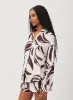 Contrast Oversize Button Down - Moroccan Palm Print sold by Bella Dahl